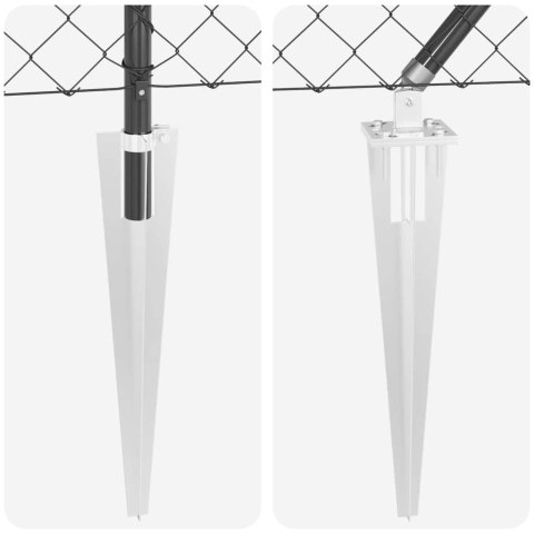 OGRODZENIE Z OGNIW ZE SŁUPKAMI SZARY 1.4X10 M STAL