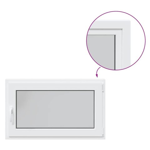 OKNO PIWNICZNE "RISOR" 100X60CM UCHYLNO-ROZWIERNE DIN PRAWE BIAŁE