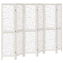 PARAWAN POKOJOWY 6-PANELOWY BIAŁY LITE DREWNO PAULOWNI