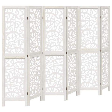 PARAWAN POKOJOWY 6-PANELOWY BIAŁY LITE DREWNO PAULOWNI