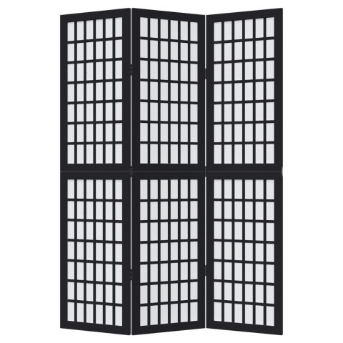 PARAWAN POKOJOWY 3-PANELOWY CZARNY LITE DREWNO PAULOWNI