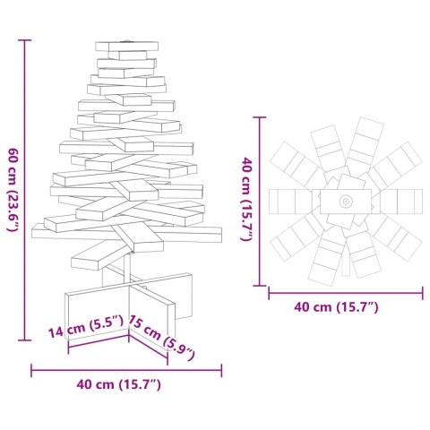 DREWNIANA CHOINKA DO UDEKOROWANIA 60CM LITE DREWNO SOSNOWE