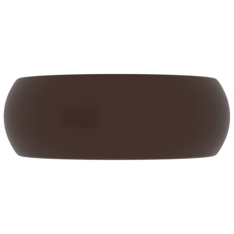 LUKSUSOWA OKRĄGŁA UMYWALKA MATOWY BRĄZ 40X15CM CERAMICZNA