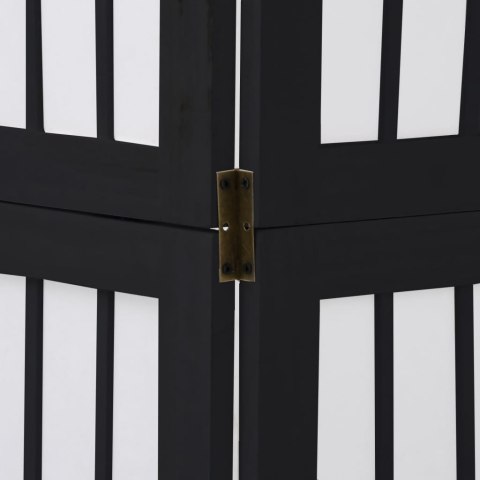 PARAWAN POKOJOWY PRZEGRODA ŚCIANKA DEKORACYJNA 3-PANELOWY CZARNY LITE DREWNO PAULOWNI