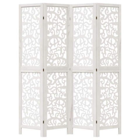 PARAWAN POKOJOWY 4-PANELOWY BIAŁY LITE DREWNO PAULOWNI