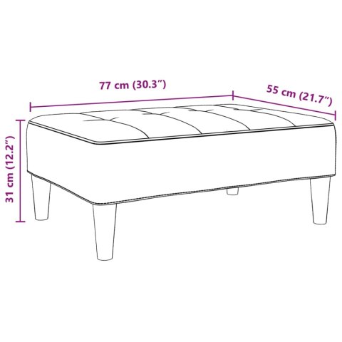 VidaXL Podnóżek, jasnoszary, 77x55x31 cm, tapicerowany tkaniną