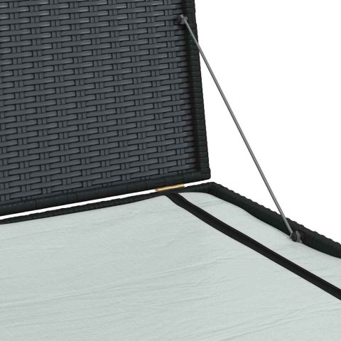 SKRZYNIA OGRODOWA CZARNA 150X100X100CM RATTAN PE