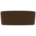 LUKSUSOWA OKRĄGŁA UMYWALKA MATOWY CIEMNY BRĄZ 40X15CM