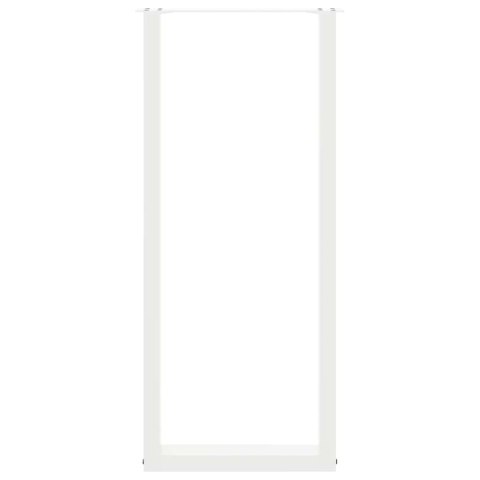 NOGI DO STOŁU BAROWEGO W KSZTAŁCIE LITERY U 2 SZT. BIAŁE 50X(110-111)CM STAL