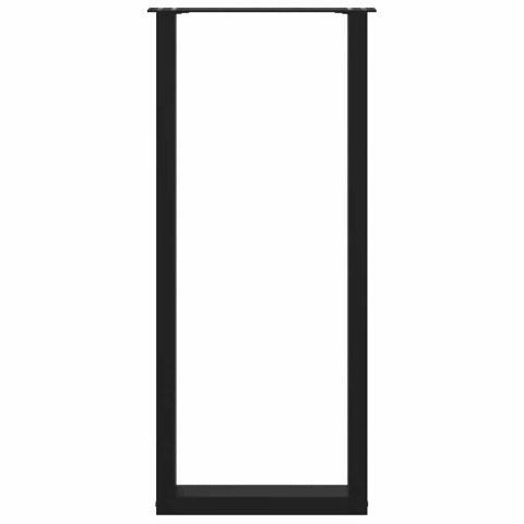 NOGI DO STOŁU BAROWEGO W KSZTAŁCIE LITERY U 2 SZT. CZARNE 50X(110-111)CM STAL
