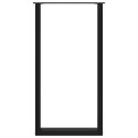 NOGI DO STOŁU BAROWEGO W KSZTAŁCIE LITERY U 2 SZT. CZARNE 60X(110-111)CM STAL
