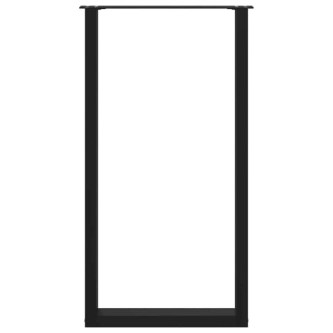 NOGI DO STOŁU BAROWEGO W KSZTAŁCIE LITERY U 2 SZT. CZARNE 60X(110-111)CM STAL