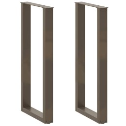 NOGI DO STOŁU BAROWEGO W KSZTAŁCIE LITERY U 2 SZT. NATURALNA STAL 50X(100-101)CM STAL