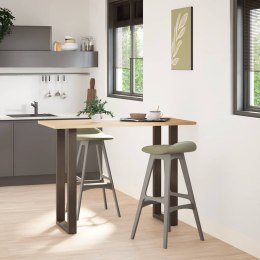 NOGI DO STOŁU BAROWEGO W KSZTAŁCIE LITERY U 2 SZT. NATURALNA STAL 50X(100-101)CM STAL