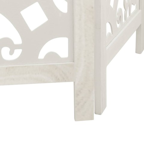 PARAWAN POKOJOWY PRZEGRODA ŚCIANKA DEKORACYJNA 4-PANELOWY BIAŁY LITE DREWNO PAULOWNI