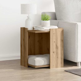 SZAFKA NA KUWETĘ DOMEK DLA KOTA STOLIK UKRYTA KUWETA DĄB ARTISIAN 42X42X51CM