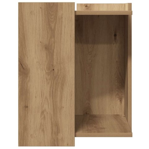 SZAFKA NA KUWETĘ DOMEK DLA KOTA STOLIK UKRYTA KUWETA DĄB ARTISIAN 42X42X51CM