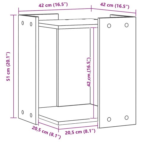 SZAFKA NA KUWETĘ DOMEK DLA KOTA STOLIK UKRYTA KUWETA DĄB ARTISIAN 42X42X51CM