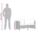 2-OSOBOWA SOFA OGRODOWA Z PODUSZKAMI POLIRATTAN SZARA