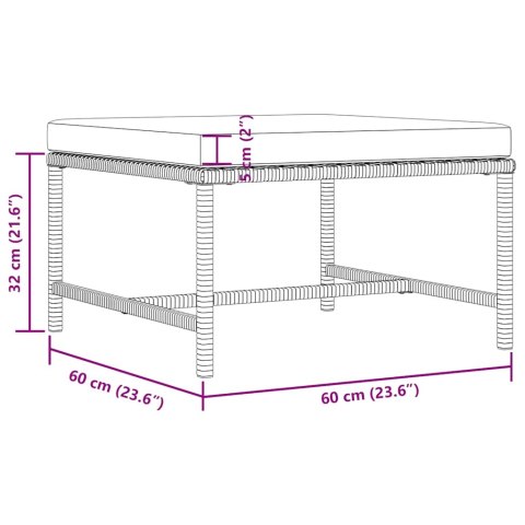3-CZ. ZESTAW WYPOCZYNKOWY DO OGRODU PODUSZKI CZARNY RATTAN PE