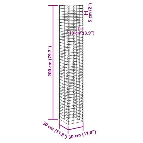 DONICE GABIONOWE GABION 3 SZT 30X30X200CM