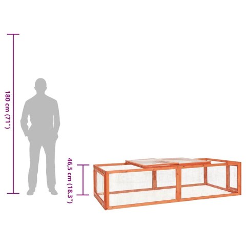 KLATKA DLA KRÓLIKA183X90X465CM DREWNO JODŁOWE