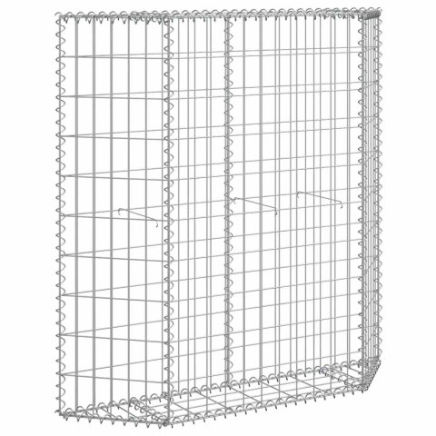 PODNIESIONA RABATA GABIONOWA TRAPEZOWA STAL 100X20X100CM