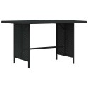 STÓŁ OGRODOWY JADALNIANY CZARNY 110X70X65CM RATTAN PE