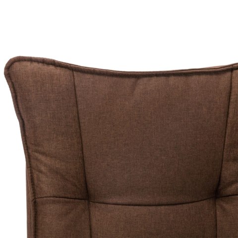 KRZESŁO BIUROWE BRĄZOWE OBITE TKANINĄ