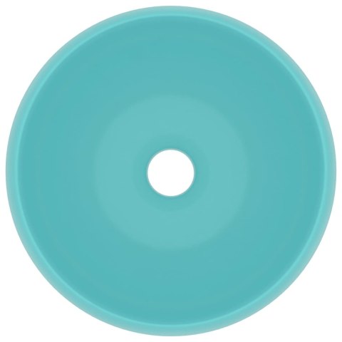 LUKSUSOWA OKRĄGŁA UMYWALKA MATOWA ZIELEŃ 40X15CM CERAMIKA