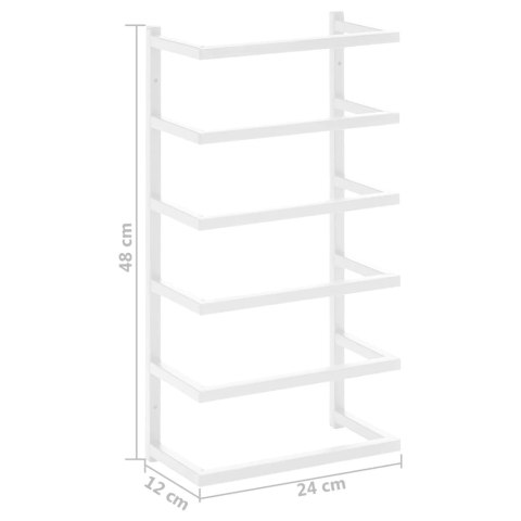 STOJAK NA RĘCZNIK BIAŁY 24X12X48CM STALOWY