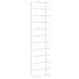 STOJAK NA RĘCZNIK BIAŁY 24X12X96CM STALOWY