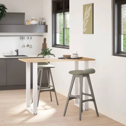 NOGI DO STOŁU BAROWEGO W KSZTAŁCIE LITERY U 2 SZT. BIAŁE 60X(100-101)CM STAL