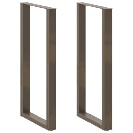 NOGI DO STOŁU BAROWEGO W KSZTAŁCIE LITERY U 2 SZT. NATURALNA STAL 60X(110-111)CM STAL