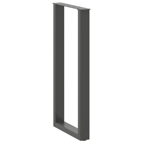 NOGI DO STOŁU BAROWEGO W KSZTAŁCIE LITERY U 2 SZT. ANTRACYT 40X(100-101)CM STAL