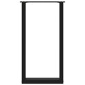 NOGI DO STOŁU BAROWEGO W KSZTAŁCIE LITERY U 2 SZT. CZARNE 50X(90-91)CM STAL