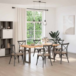 NOGI DO STOŁU JADALNEGO W KSZTAŁCIE LITERY U 2 SZT. NATURALNA STAL 50X(72-73)CM STAL