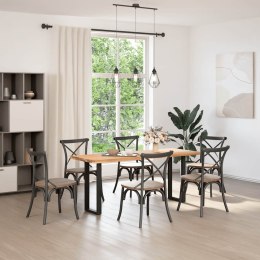 NOGI DO STOŁU KONSOLOWEGO W KSZTAŁCIE LITERY U 2 SZT. CZARNE 28X(72-73)CM STAL