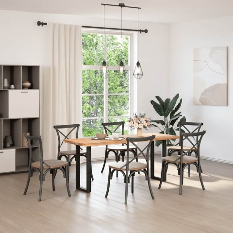 NOGI DO STOŁU KONSOLOWEGO W KSZTAŁCIE LITERY U 2 SZT. CZARNE 28X(72-73)CM STAL