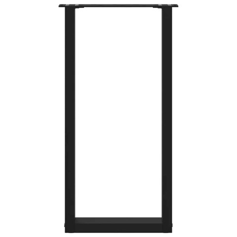 NOGI DO STOŁU KONSOLOWEGO W KSZTAŁCIE LITERY U 2 SZT. CZARNE 28X(72-73)CM STAL