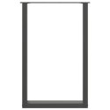 NOGI DO STOŁU BAROWEGO W KSZTAŁCIE LITERY U 2 SZT. ANTRACYT 60X(90-91)CM STAL