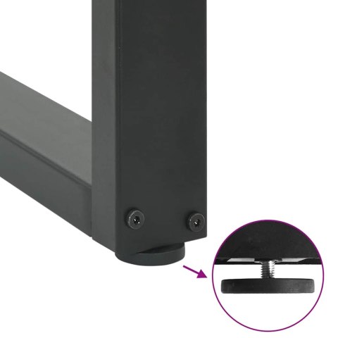 NOGI DO STOŁU BAROWEGO W KSZTAŁCIE LITERY U 2 SZT. ANTRACYT 60X(90-91)CM STAL