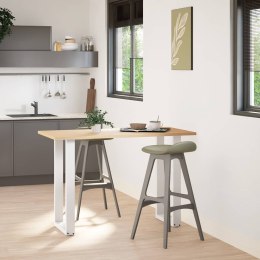 NOGI DO STOŁU BAROWEGO W KSZTAŁCIE LITERY U 2 SZT. BIAŁE 40X(90-91)CM STAL