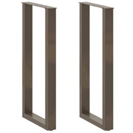 NOGI DO STOŁU BAROWEGO W KSZTAŁCIE LITERY U 2 SZT. NATURALNA STAL 40X(100-101)CM STAL