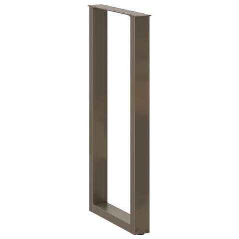 NOGI DO STOŁU BAROWEGO W KSZTAŁCIE LITERY U 2 SZT. NATURALNA STAL 40X(100-101)CM STAL