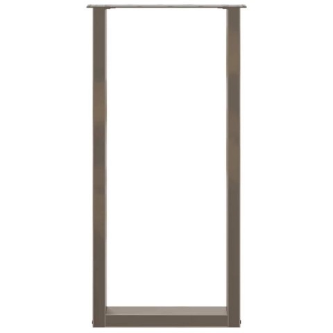 NOGI DO STOŁU BAROWEGO W KSZTAŁCIE LITERY U 2 SZT. NATURALNA STAL 40X(100-101)CM STAL