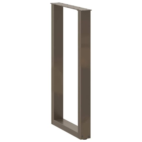 NOGI DO STOŁU BAROWEGO W KSZTAŁCIE LITERY U 2 SZT. NATURALNA STAL 40X(90-91)CM STAL