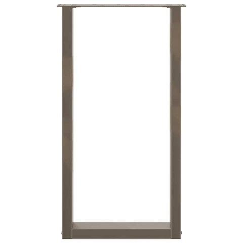 NOGI DO STOŁU BAROWEGO W KSZTAŁCIE LITERY U 2 SZT. NATURALNA STAL 50X(90-91)CM STAL