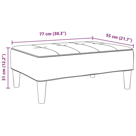 VidaXL Podnóżek, czarny, 77x55x31 cm, aksamit