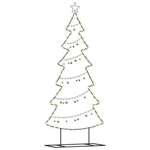 METALOWA CHOINKA ŚWIĄTECZNA Z PODSTAWĄ CZARNY 180CM STAL